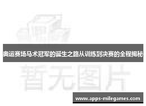 奥运赛场马术冠军的诞生之路从训练到决赛的全程揭秘