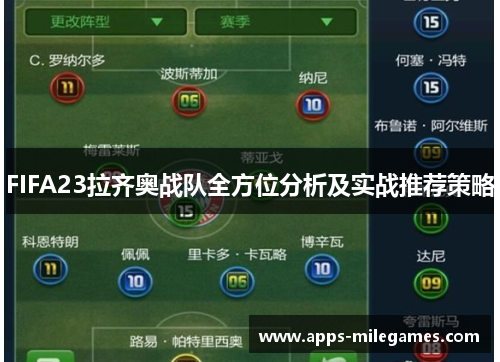 FIFA23拉齐奥战队全方位分析及实战推荐策略