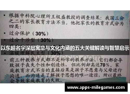以东超名字深层寓意与文化内涵的五大关键解读与智慧启示
